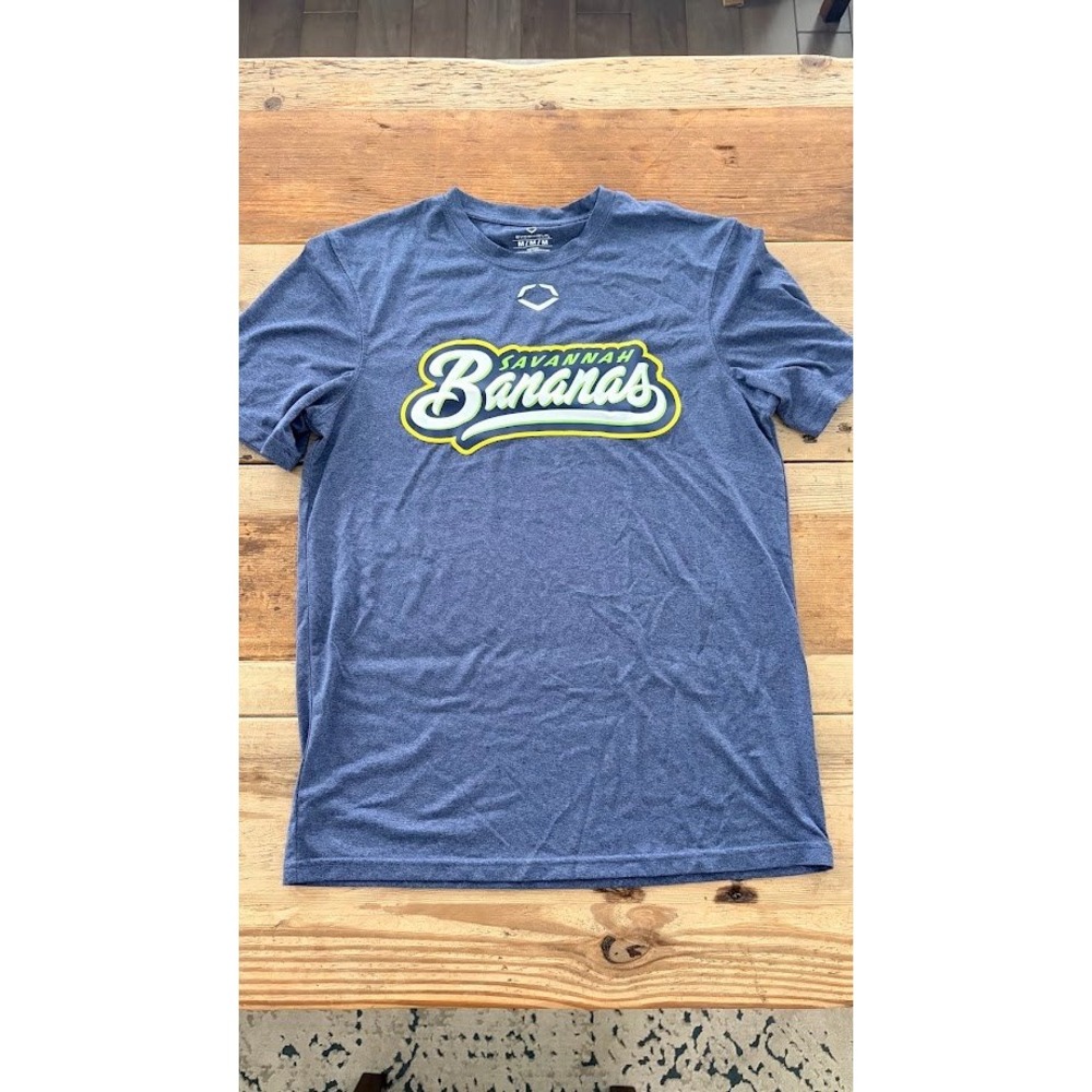 Evoshield Savannah Bananas Mens Heather Navy Blue Graphic Performance T-Shirt M